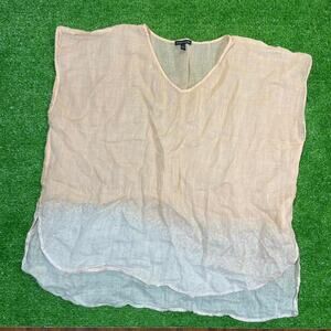 Eileen‎ Fisher Women’s Large 100% Ramie Sheer Beach Coverup Vacation Resort Wear